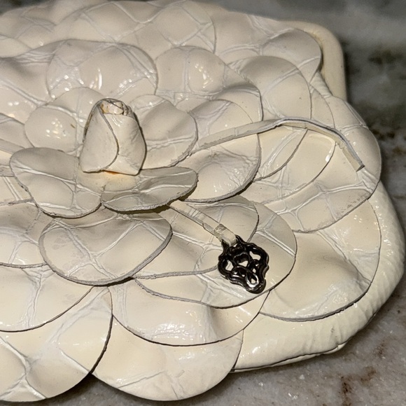 Brighton Creme Rosalie 3D Flower MINI Clutch Shoulder Bag - Picture 12 of 13